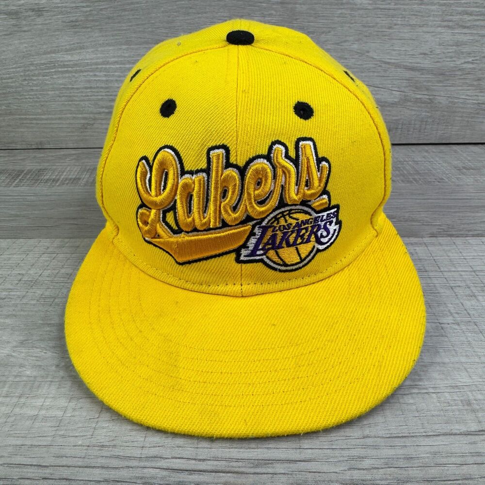 Ultra Game NBA Los Angeles Lakers Snapback Hat Adults OSFA Yellow Adjustable Cap